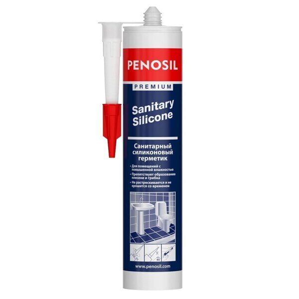 Герметик силиконовый санитарный Penosil Premium 280мл прозрачный
